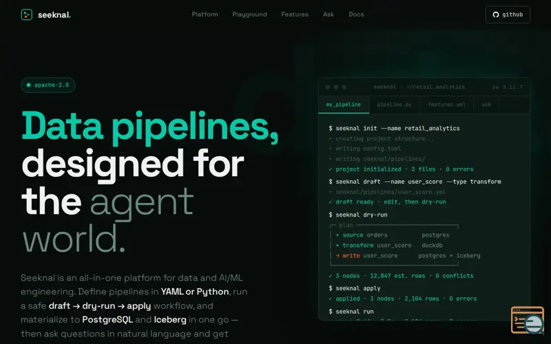 Screenshot of Seeknal
