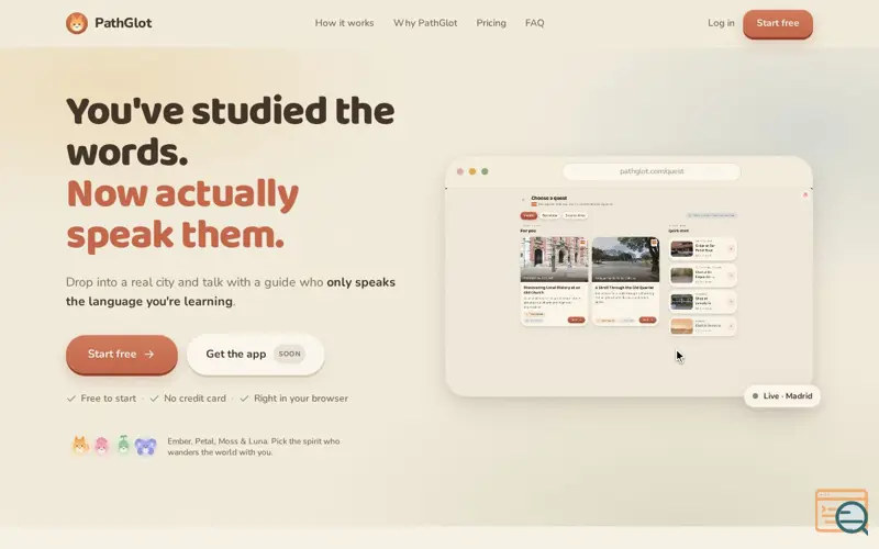 Screenshot of PathGlot
