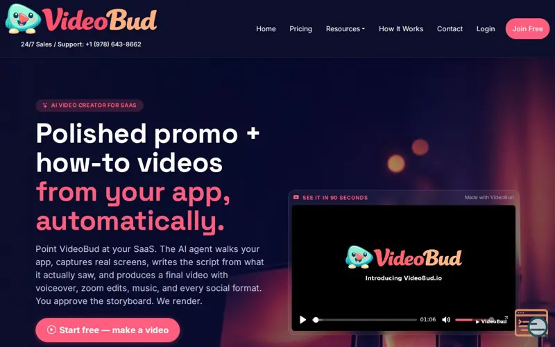 Screenshot of VideoBud