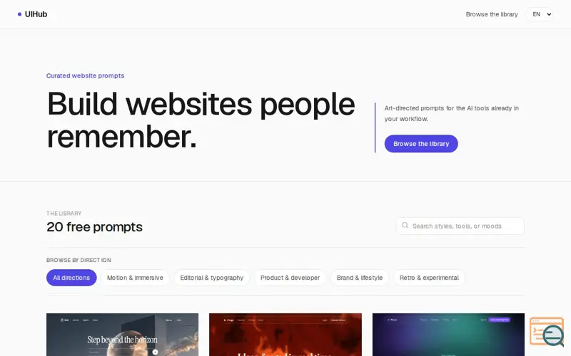 Screenshot of UIHub