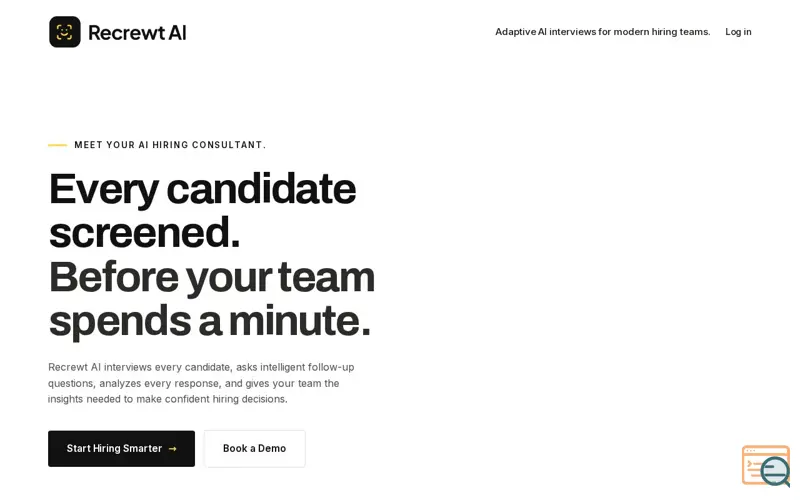 Screenshot of RECREWT AI