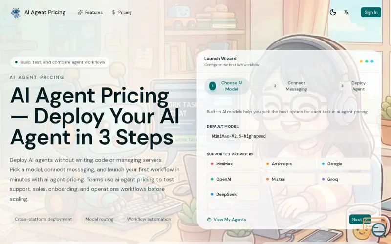 Screenshot of AI Agent Pricing