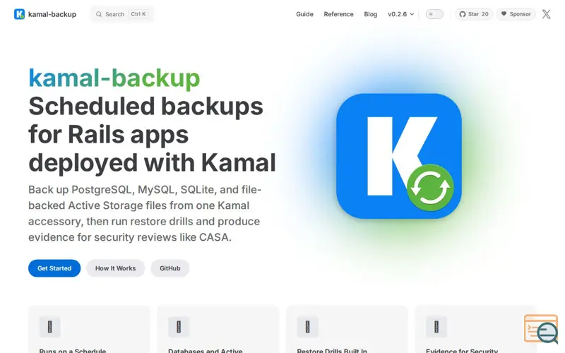 Screenshot of Kamal-backup