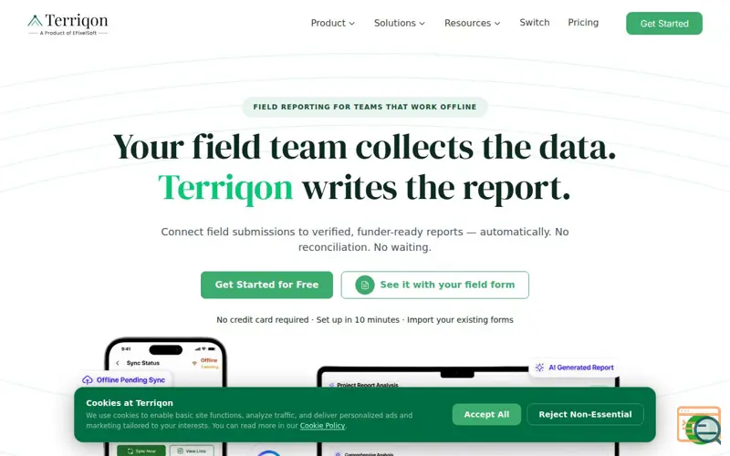 Screenshot of Terriqon