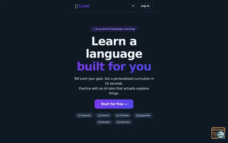 Screenshot of Lumi Language