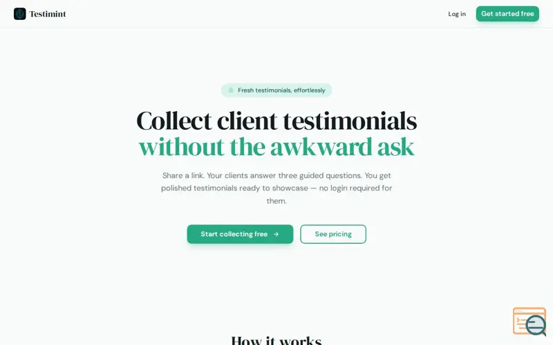 Screenshot of Testimint
