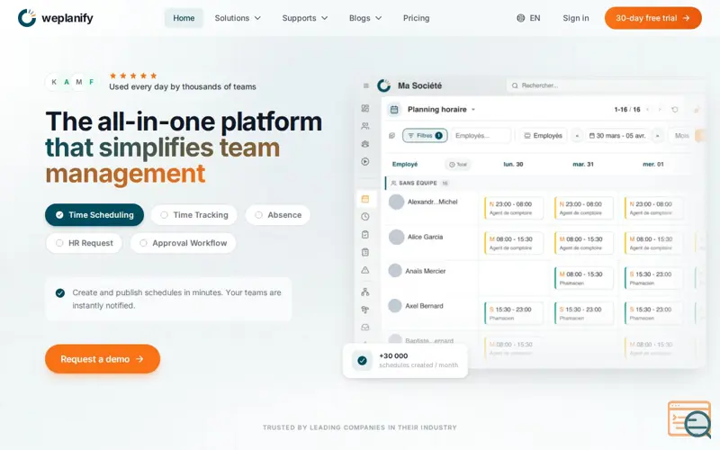 Screenshot of Weplanify