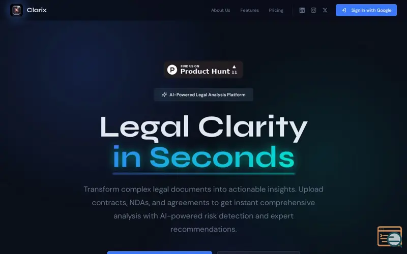 Screenshot of Clarix