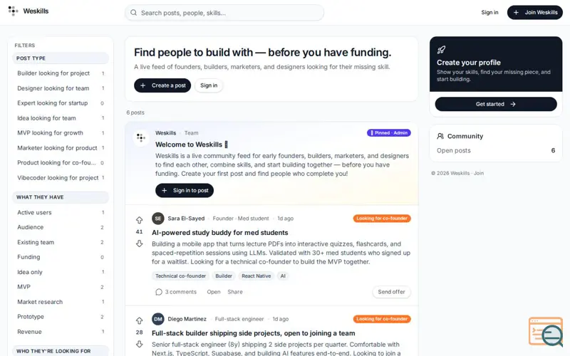 Screenshot of Weskills