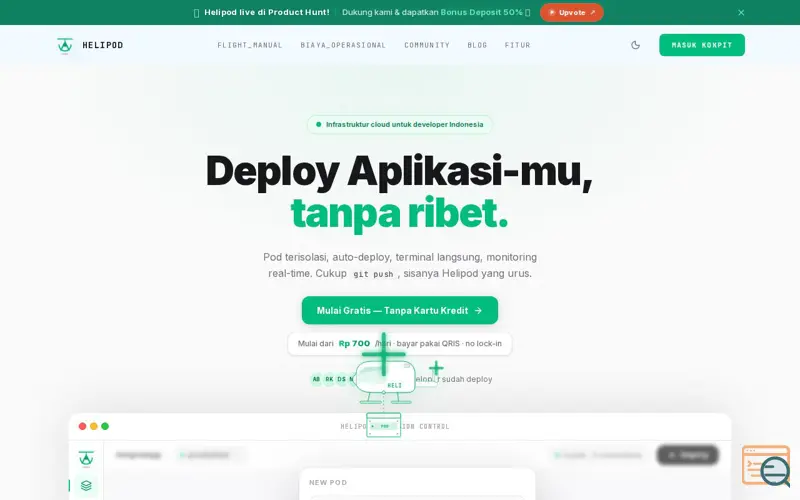 Screenshot of Helipod