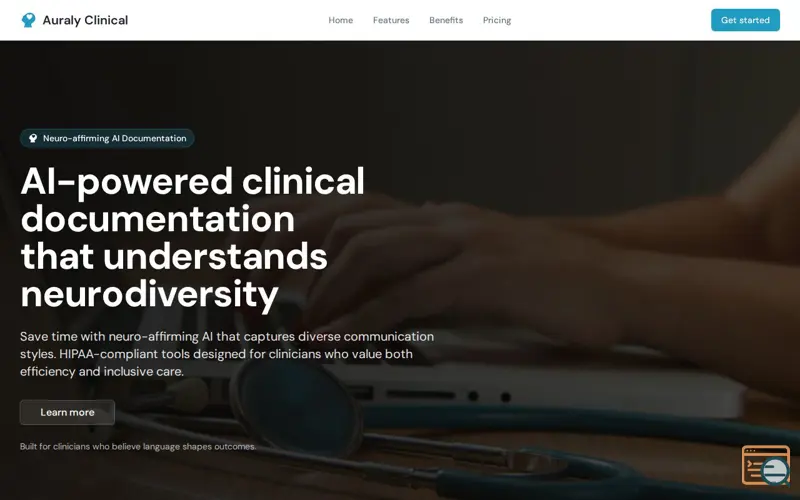 Screenshot of Auraly Clinical