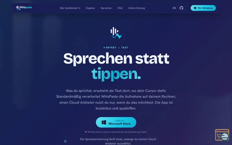 Screenshot of WhisPaste, a launch using Matomo