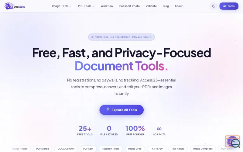 Screenshot of DocsSeva