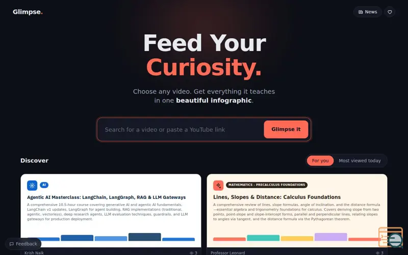 Screenshot of Glimpse