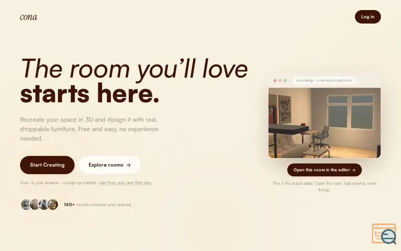 Screenshot of Cona