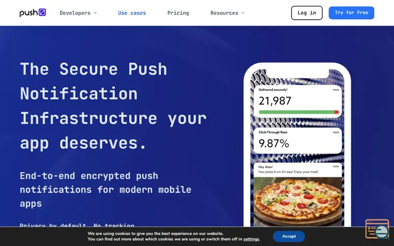 Screenshot of Push0, a launch using Cyber Folks Email