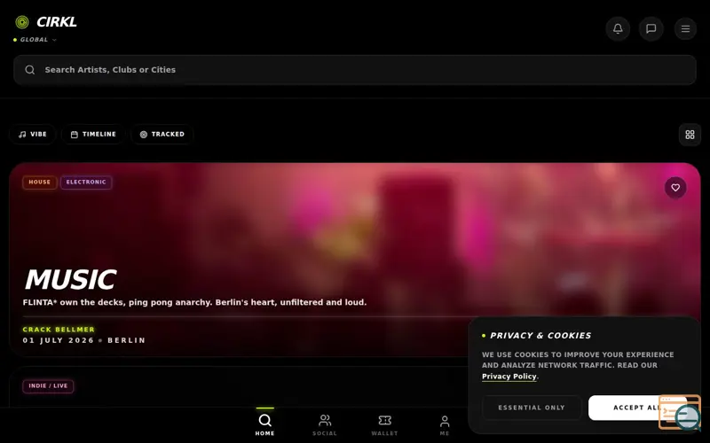 Screenshot of Cirkl