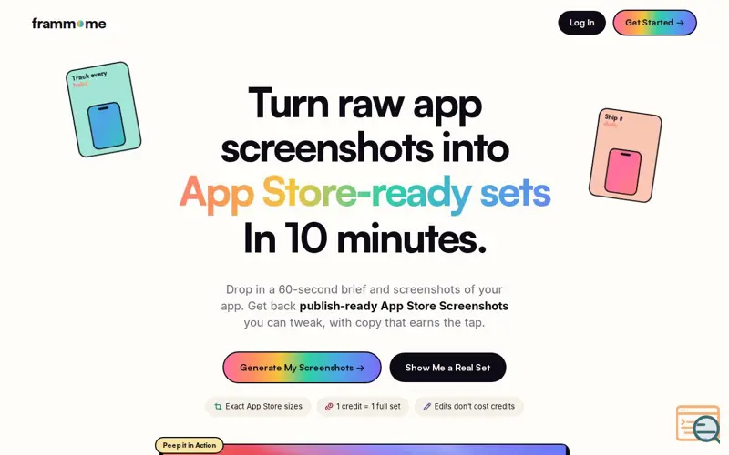 Screenshot of Frammme
