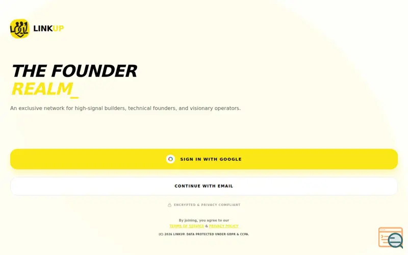 Screenshot of LINKUP