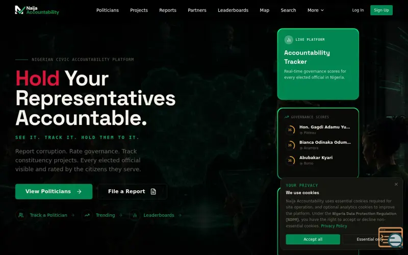 Screenshot of Naija Accountability