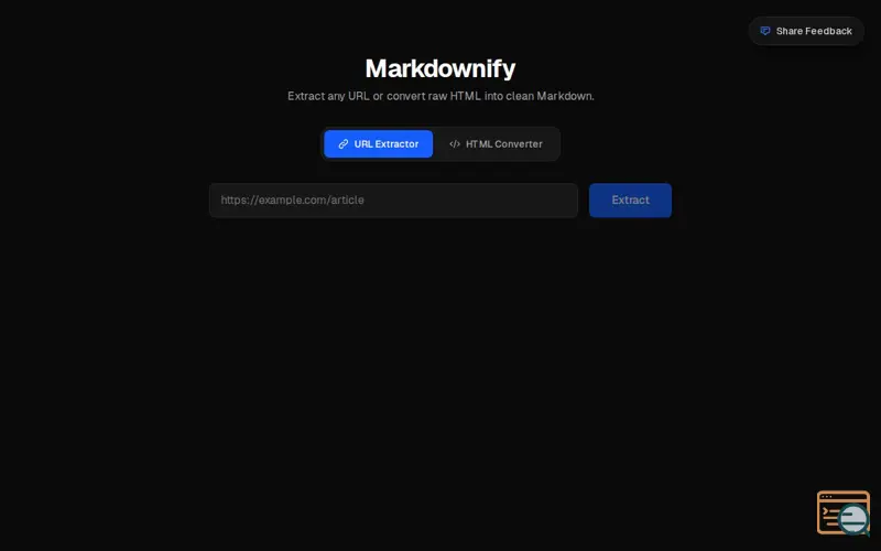 Screenshot of Markdownify