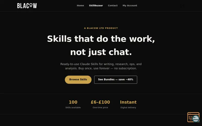 Screenshot of Skills Bazaar