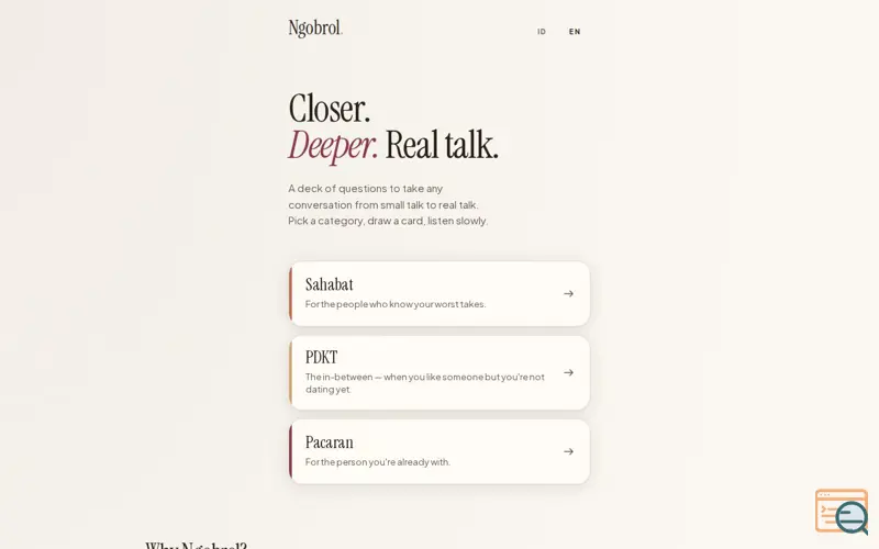 Screenshot of Ngobrol