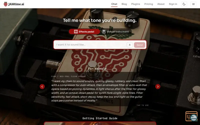 Screenshot of JAMtime.ai