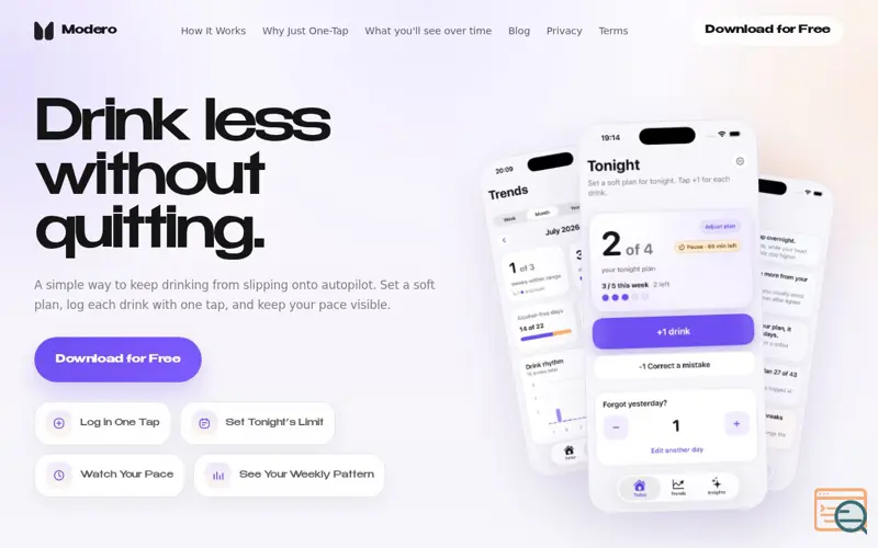 Screenshot of Modero