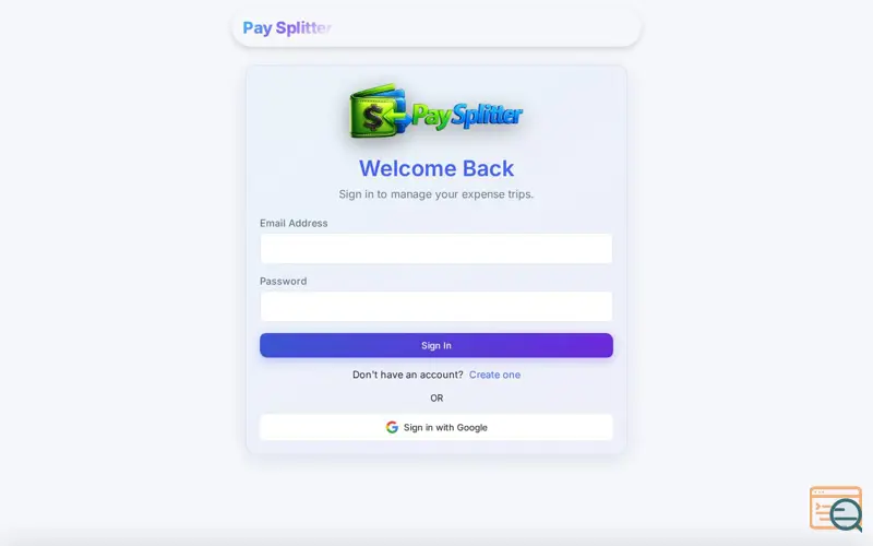 Screenshot of Pay Splitter
