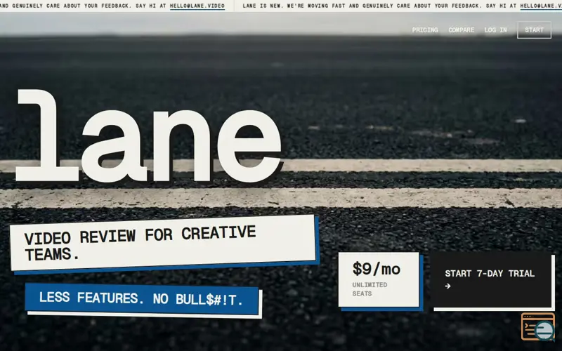 Screenshot of lane