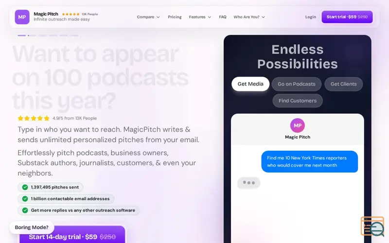 Screenshot of Magic Pitch