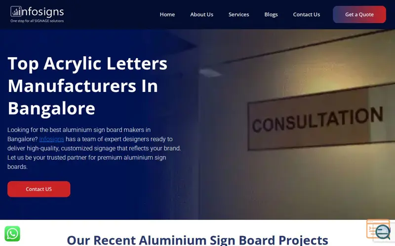 Screenshot of LED Display board manufacturers , a launch using Yoast