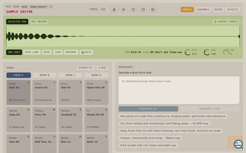 Screenshot of MCP 2000