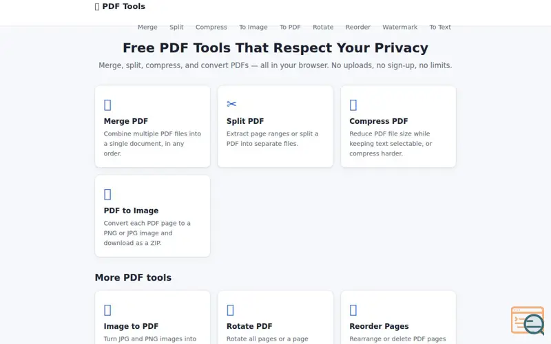 Screenshot of PDF Tools