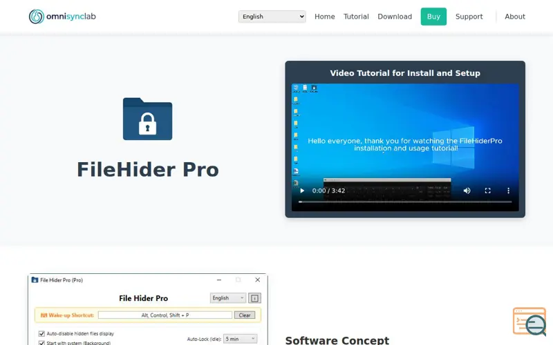 Screenshot of FileHiderPro