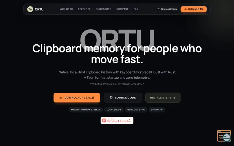 Screenshot of Ortu