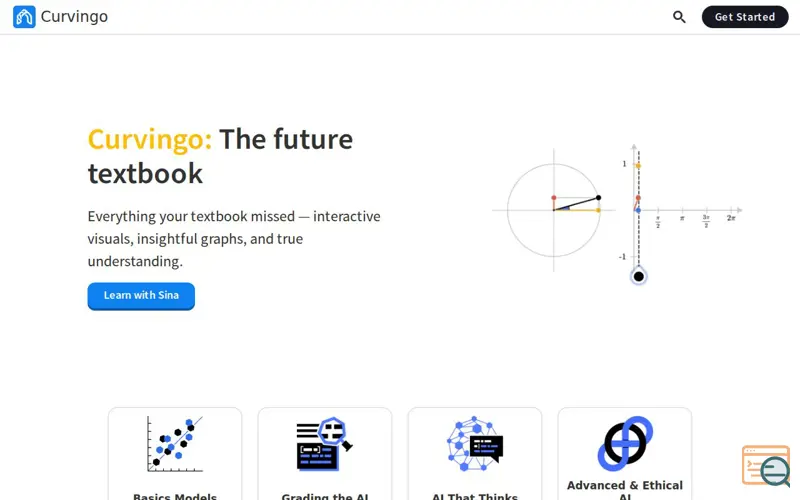 Screenshot of Curvingo, a launch using Instant.page