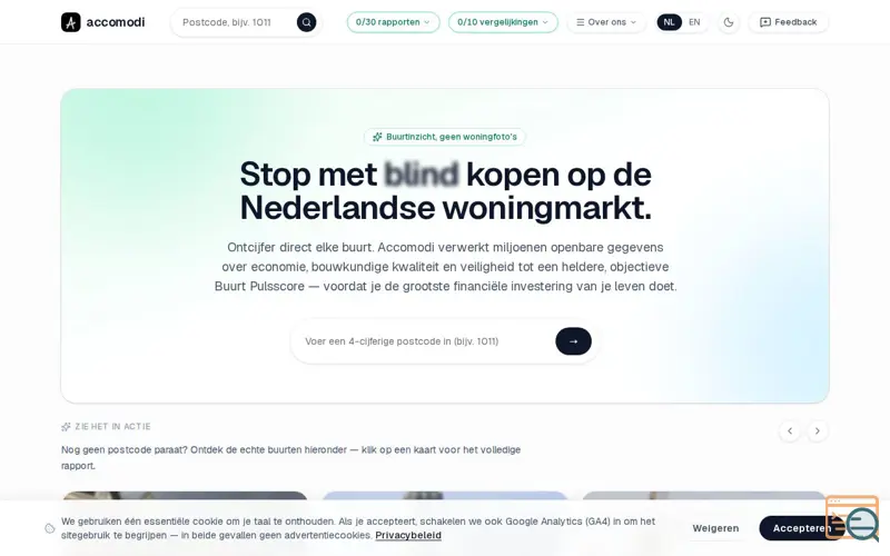 Screenshot of Accomodi