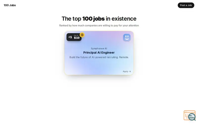 Screenshot of Jobs