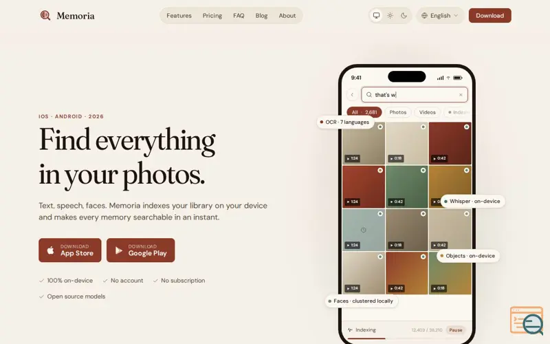 Screenshot of Memoria