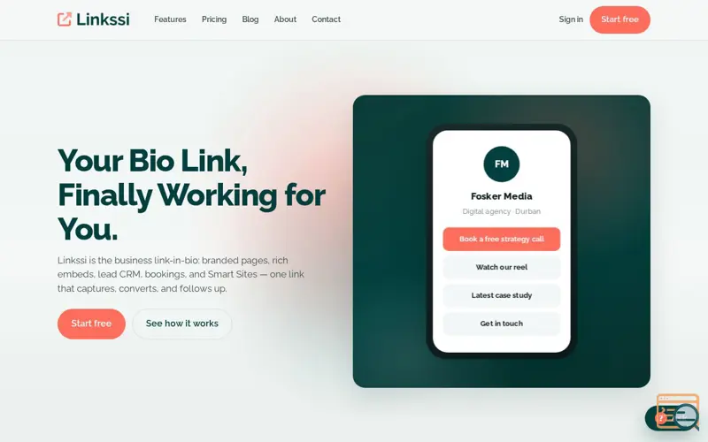 Screenshot of Linkssi, a launch using Apple Podcasts