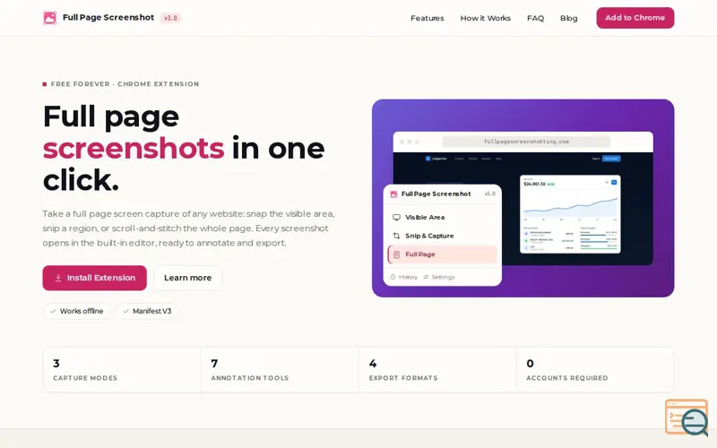Screenshot of Full Page Screenshot