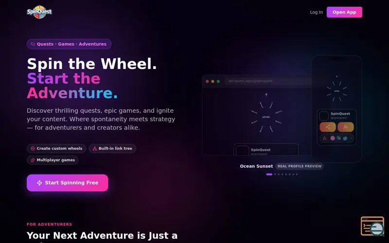 Screenshot of SpinQuest