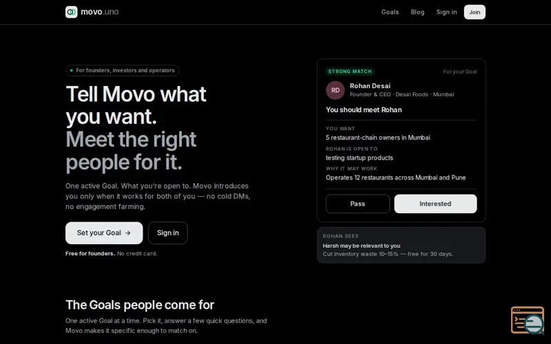 Screenshot of Movo