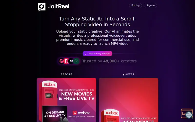 Screenshot of joltreel.com