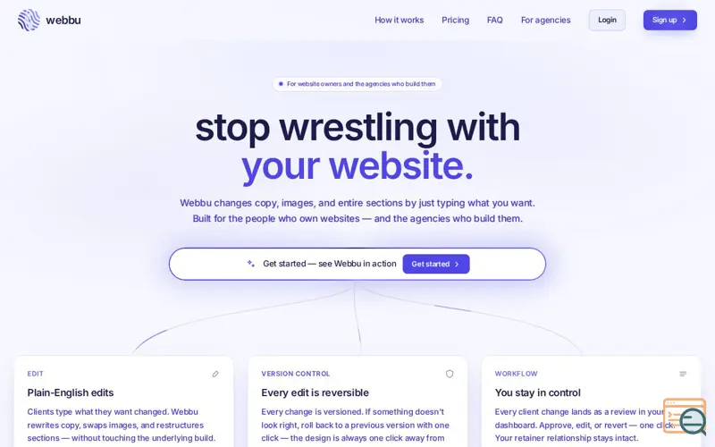 Screenshot of Webbu