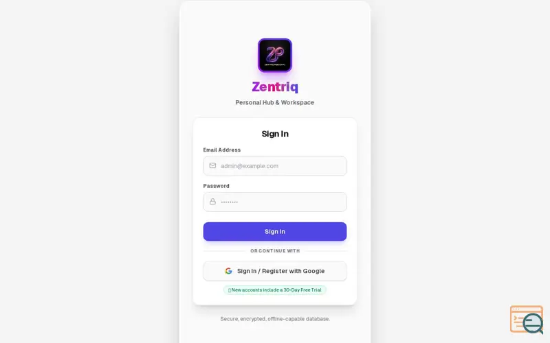 Screenshot of Zentriq, a launch using NVIDIA