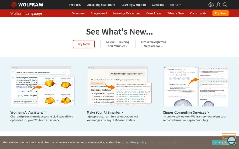 Screenshot of Wolfram Language 15
