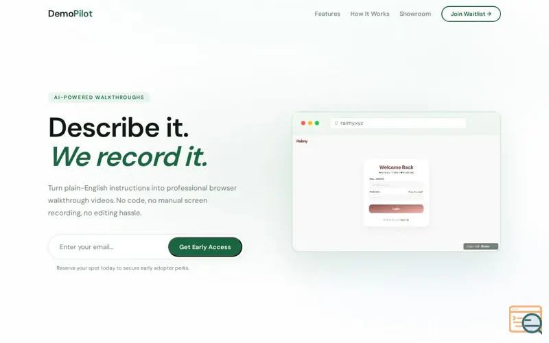 Screenshot of DemoPilot